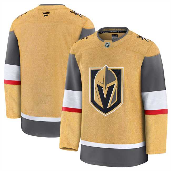 Mens Vegas Golden Knights Blank Gold 2024-25 Home Stitched Hockey Jersey Dzhi->->NHL Jersey